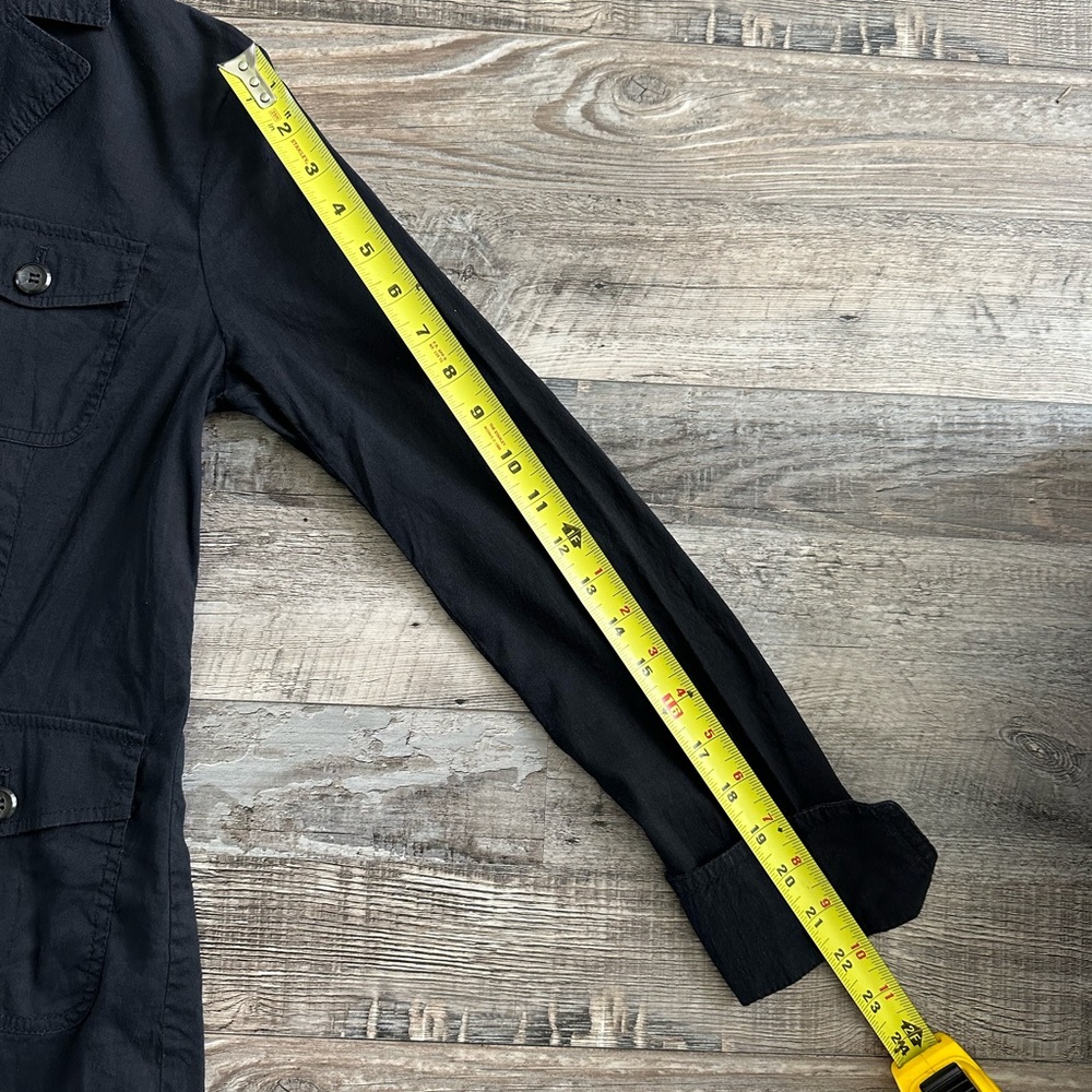Theory Jacket Black Button Up Size 8 - image 6